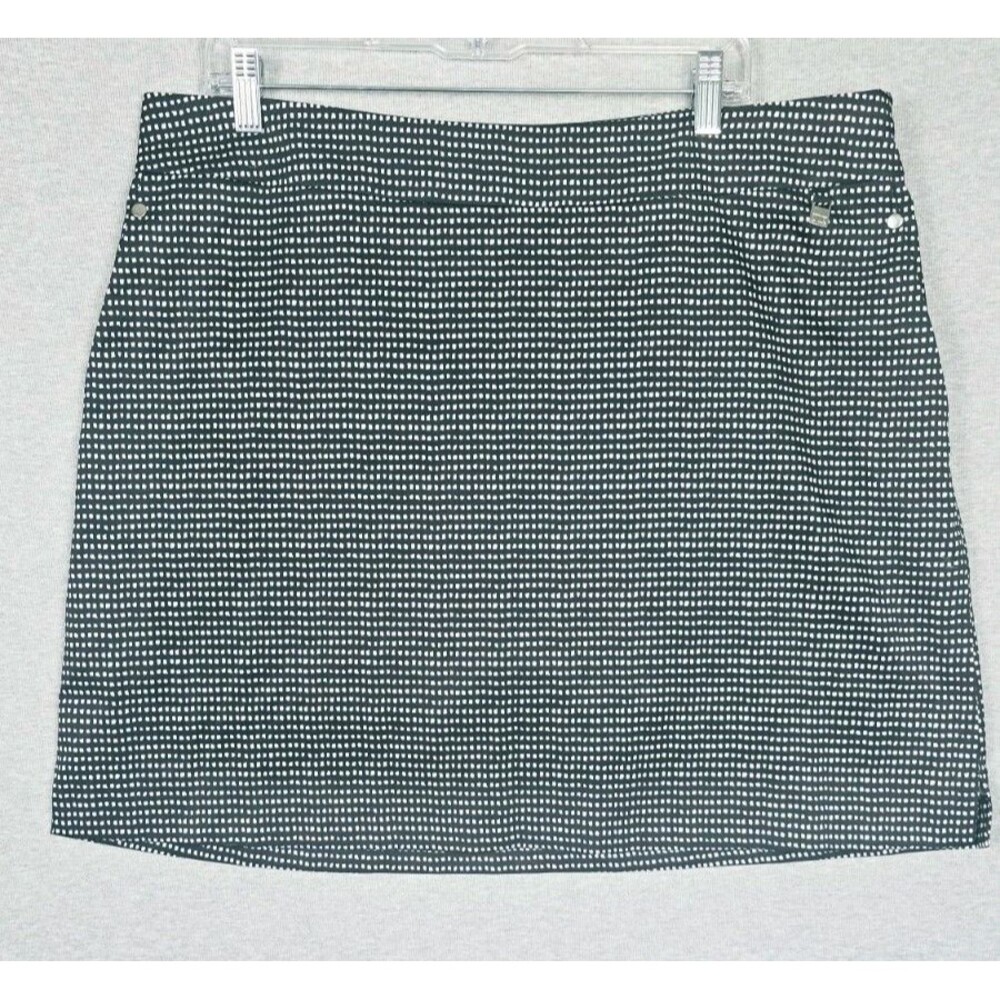 Cutter & Buck Women's Golf Skirt Size 16 Black White Geometric Print Stretch